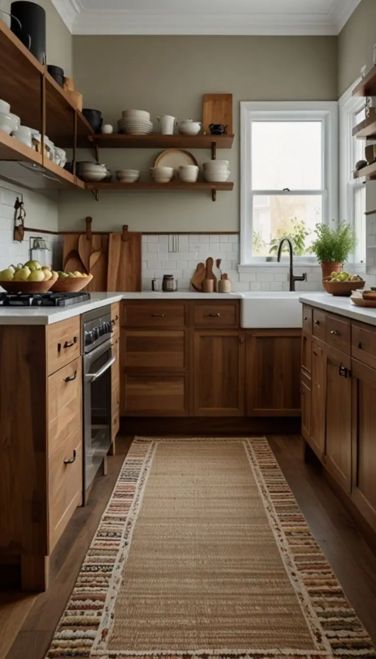 19 Boho Kitchen Brown Cabinet Designs to Inspire Your Next Remodel 3 1. Go Rustic with Natural Wood Finishes