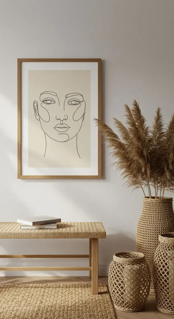 Inspiring Boho Abstract Wall Art Ideas for Your Home 3 1. Minimalist Line Art