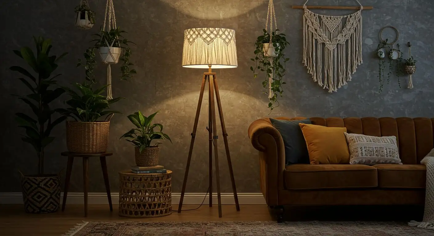 19 Best Boho Living Room Floor Lamp Styles For Warm Lighting