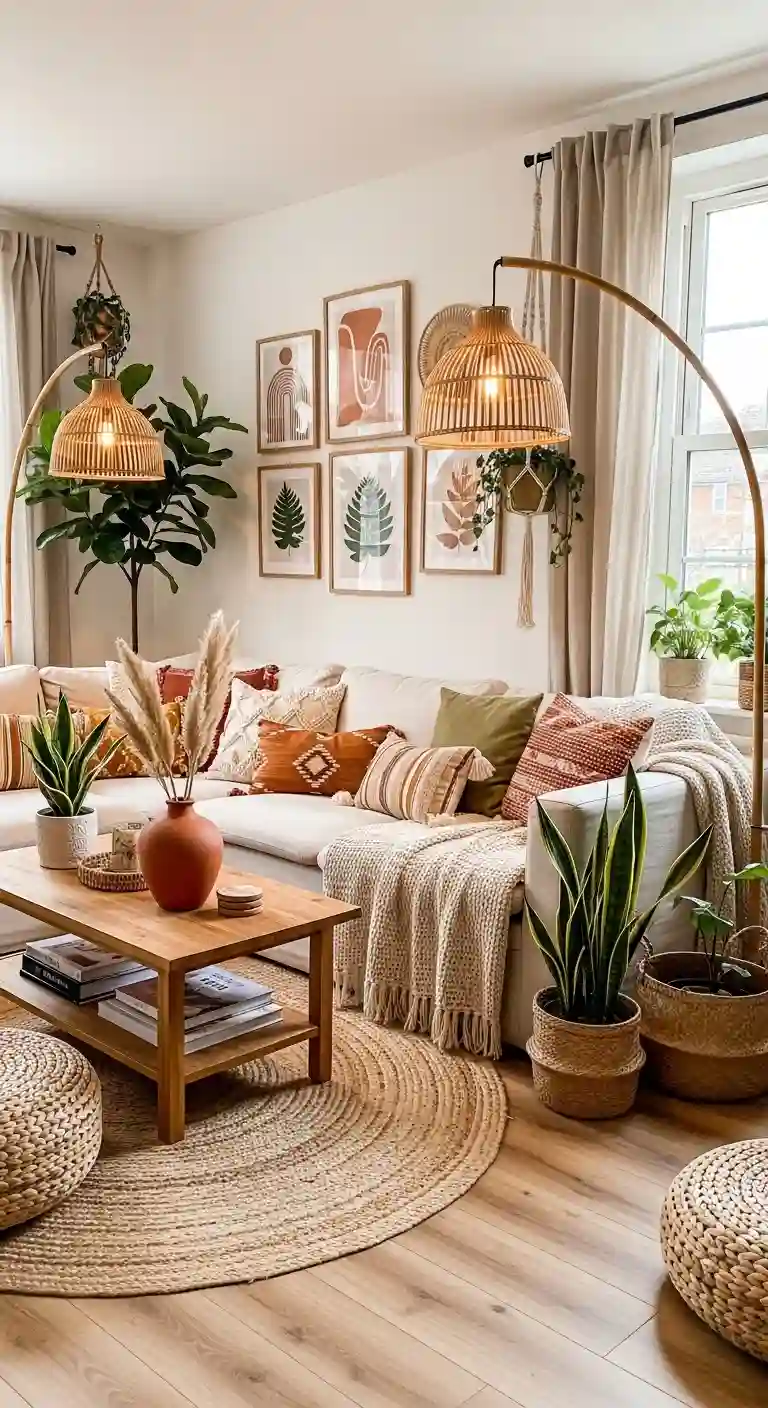 19 Best Boho Living Room Floor Lamp Styles for Warm Lighting 12 11. Bamboo Arc Lamps