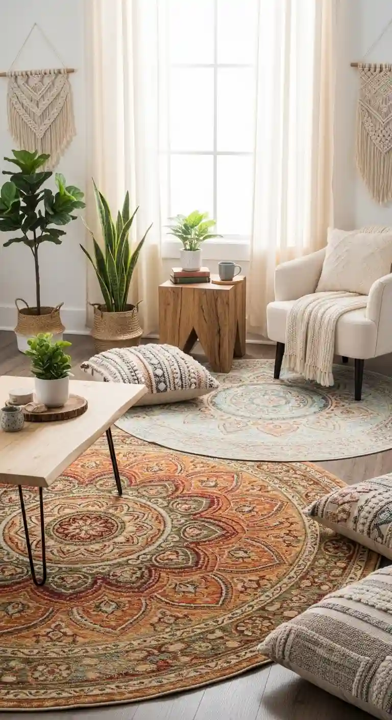 21 Best Boho Living Room Area Rugs for a Cozy Vibe 12 11. Round Mandala Rugs