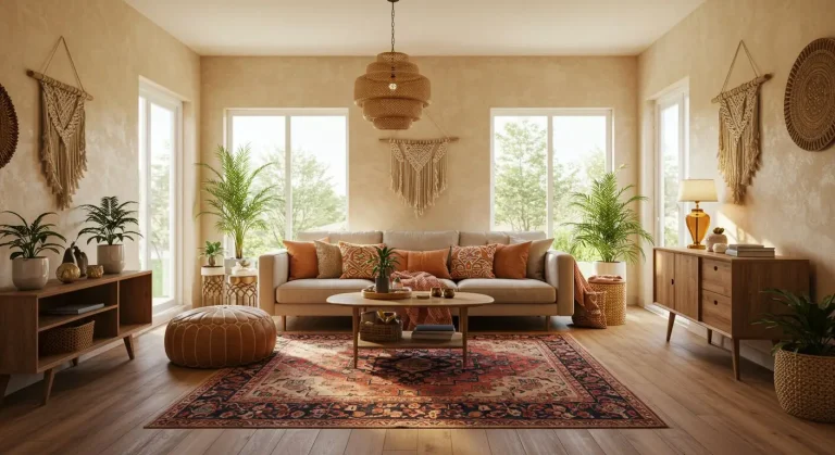 Boho Living Room Open Concept