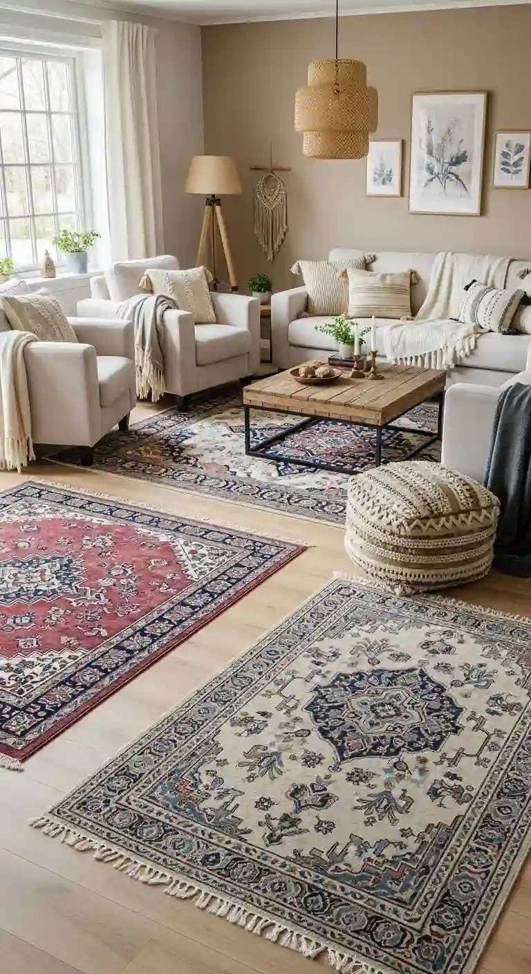 21 Best Boho Living Room Area Rugs for a Cozy Vibe 15 14. Geometric Boho Rugs