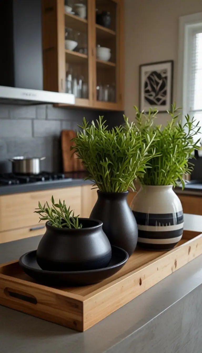 19 Stunning Boho Kitchen Black Decor Ideas for a Stylish Home 4 2. Black Countertops With Earthy Accents