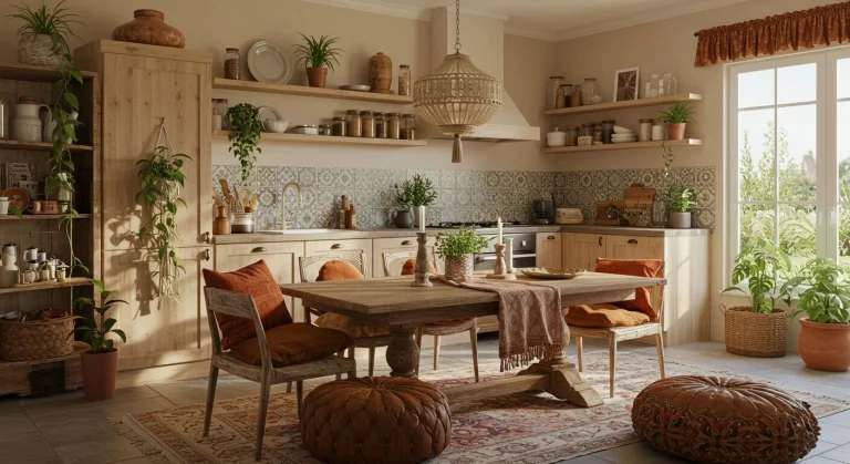 Boho Kitchen and Dining Room