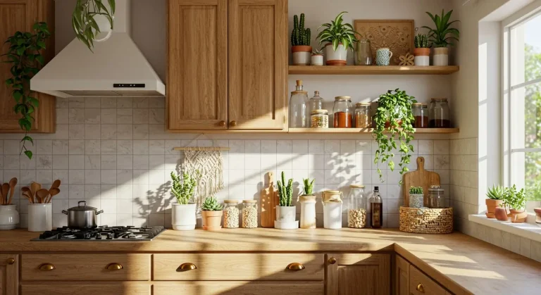 Boho Kitchen Above Cabinet Decor