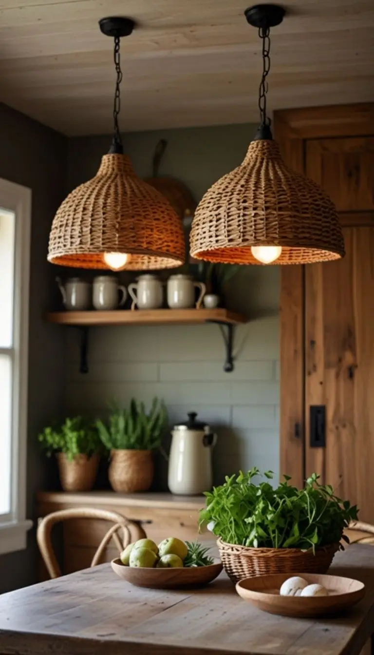 21 Boho Kitchen Bloxburg Design Ideas to Try 5 3. Add Rattan and Wicker Accents