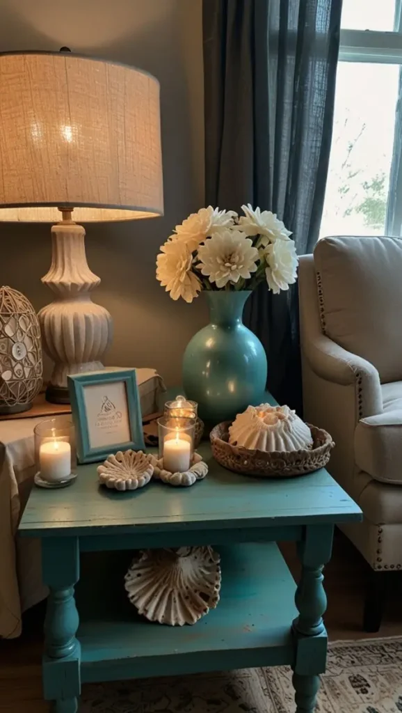7 Unique Boho Living Room End Tables to Complement Your Decor 3 3. Painted Distressed End Tables