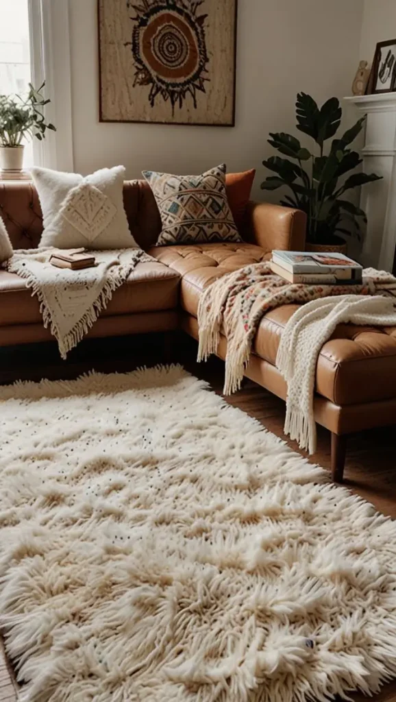 21 Best Boho Living Room Area Rugs for a Cozy Vibe 4 3. Shag Rugs