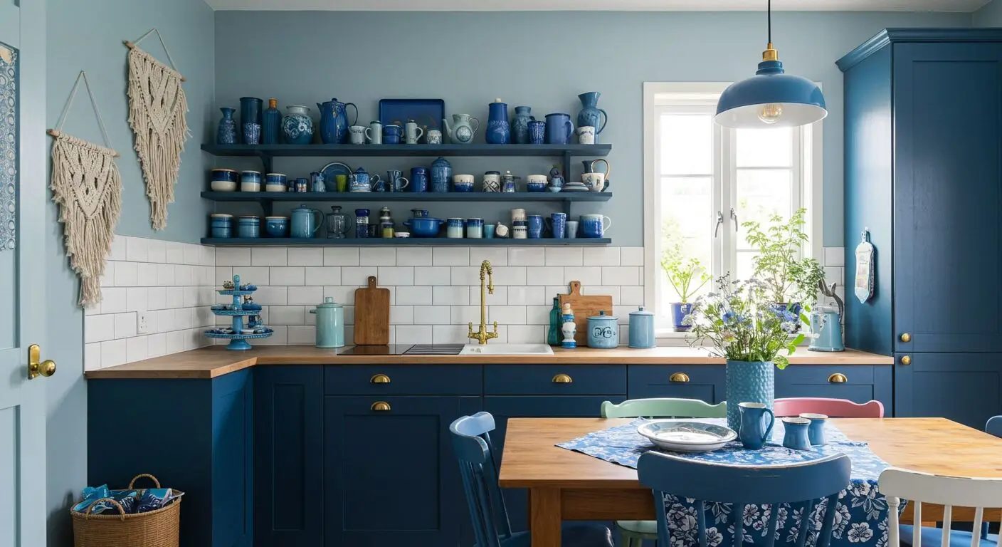 32 Boho Kitchen Blue Color Schemes To Inspire Your Space