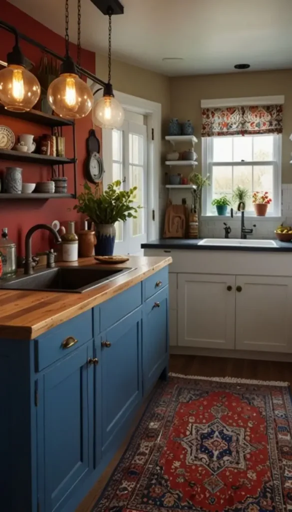 32 Boho Kitchen Blue Color Schemes To Inspire Your Space
