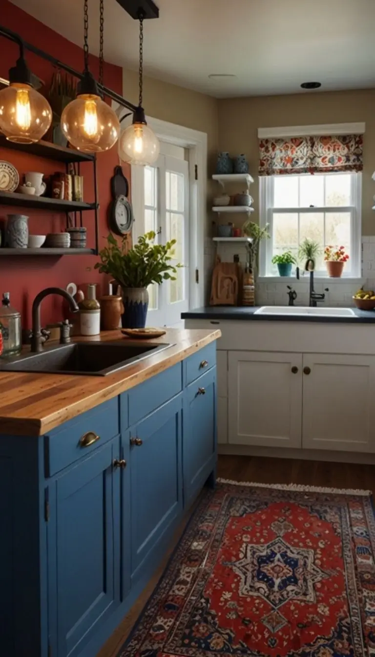 32 Boho Kitchen Blue Color Schemes for a Chic, Vibrant Look 6 4. Bold Cobalt Blue Accents