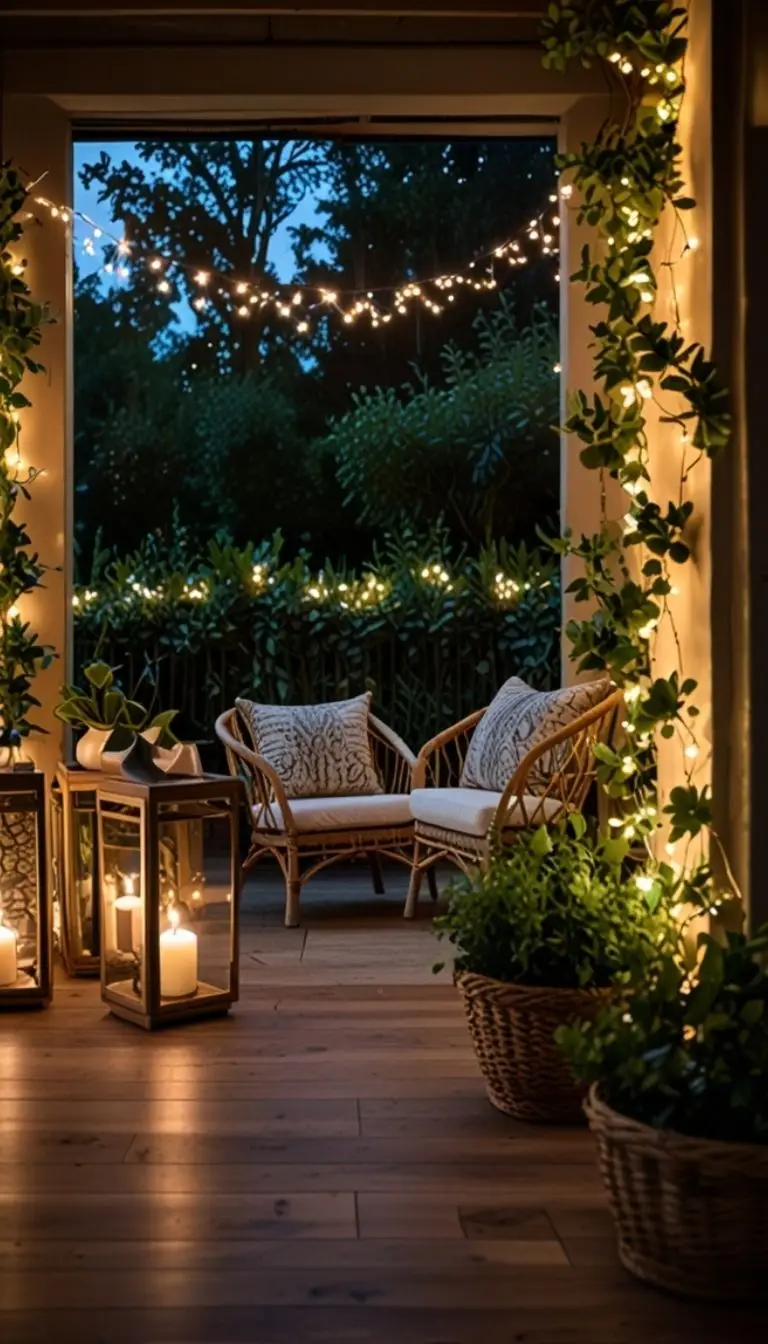 19 Clever Boho Kitchen Above Cabinet Decor Ideas 6 4. Fairy Lights for a Soft Glow