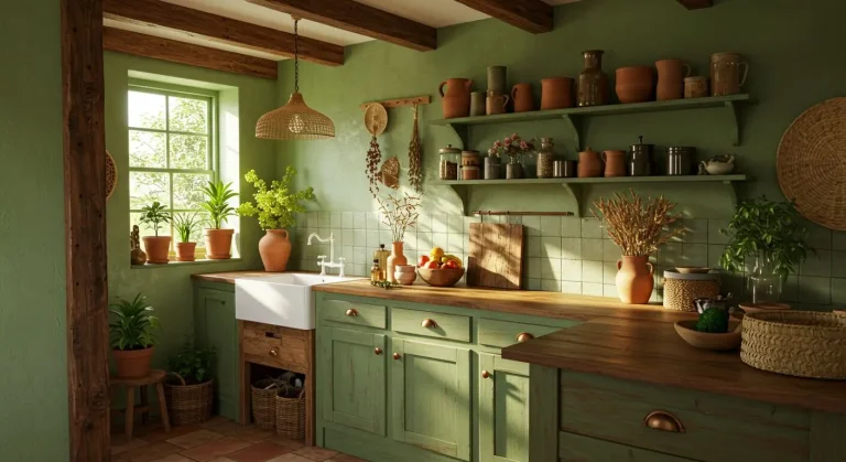 Green Earthy Boho Kitchen