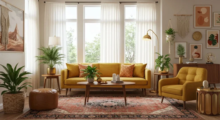 Chic Mid Century Modern Boho Home Decor Ideas