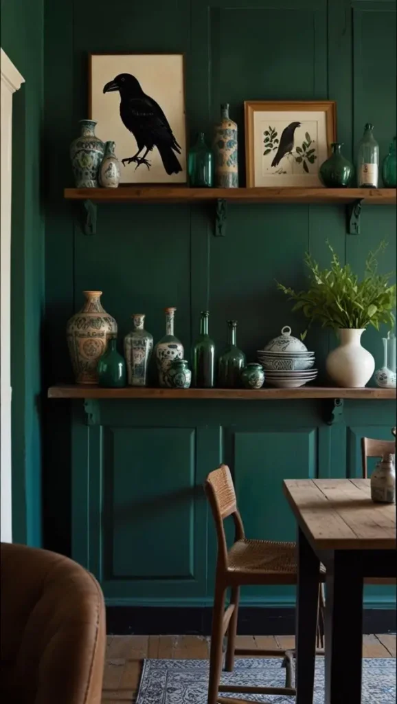 32 Stunning Boho Kitchen Goth Ideas for Dramatic Style 7 5. Statement Accent Walls