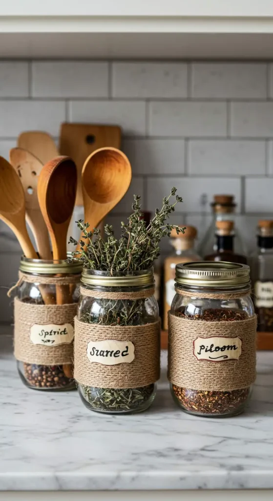 19 Stunning Boho Kitchen DIY Ideas to Transform Your Space 7 5. Wooden Utensil Holder