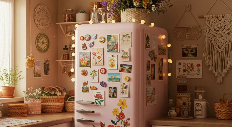 Boho Kitchen Fridge