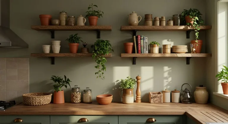 Boho Kitchen Floating Shelf Ideas