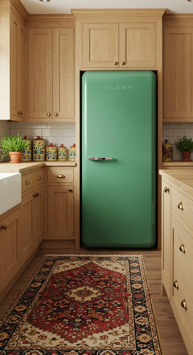 21 Stunning Emerald Green Boho Kitchen Inspirations 8 6. Emerald Appliances