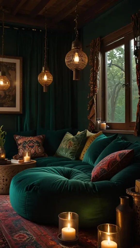 23 Comfy Boho Living Room Floor Seating Ideas for a Relaxed Space 9 7. Bean Bags That Feel Luxe