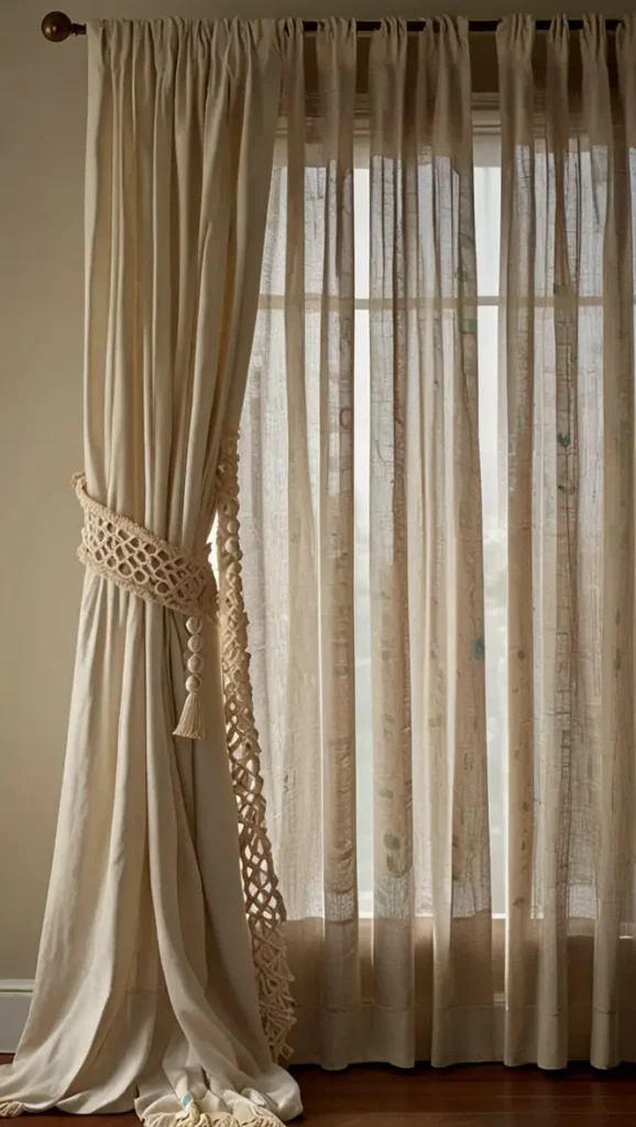 7. Experiment With Boho Curtains