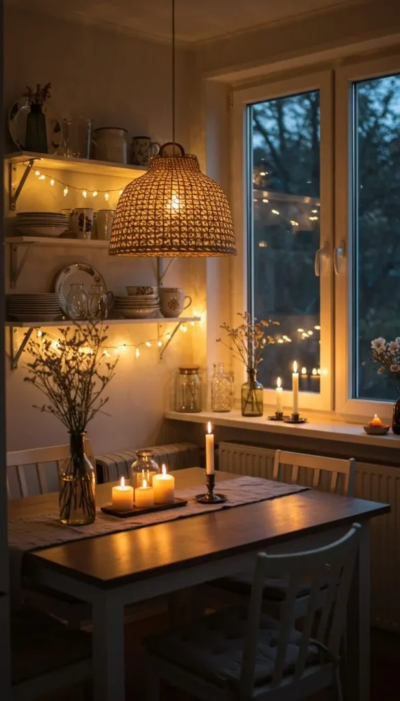 Scandinavian Boho Ideas to Create a Warm Minimalist Space 9 7. Soft Lighting Layers