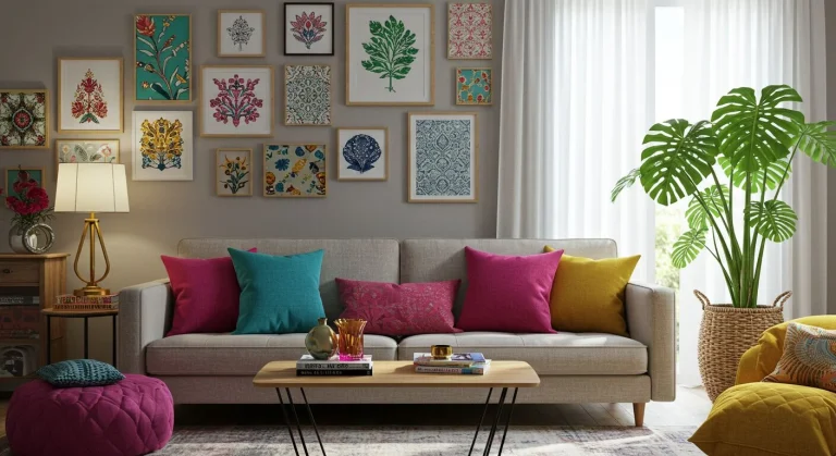 Vibrant Color Accents for Your Boho Living Room