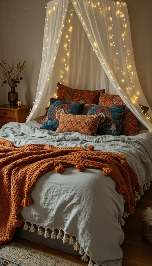 Boho and Rustic Decor Ideas to Create Cozy, Stylish Homes 10 8. Boho-Inspired Bedroom Retreat