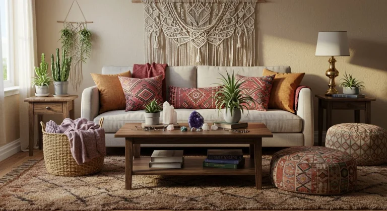 Trendy Boho Living Room Accessories