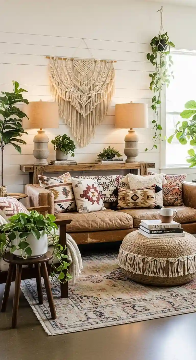 19 Best Boho Living Room Floor Lamp Styles for Warm Lighting 10 9. Fabric Drum Shade Lamps