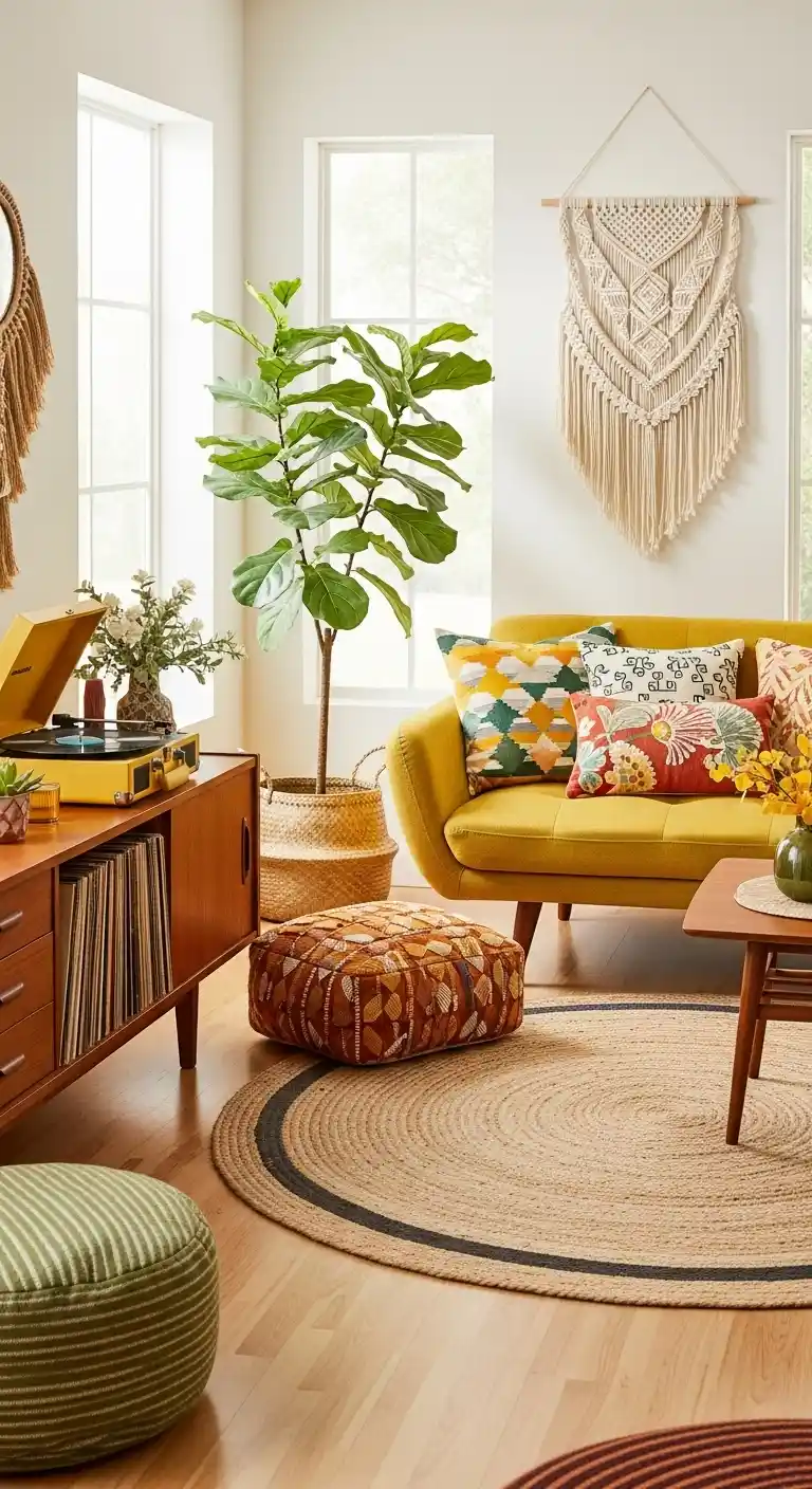 Chic Mid Century Modern Boho Home Decor Ideas to Try: 25 Stylish Tips 23 21. Retro-Inspired Record Players