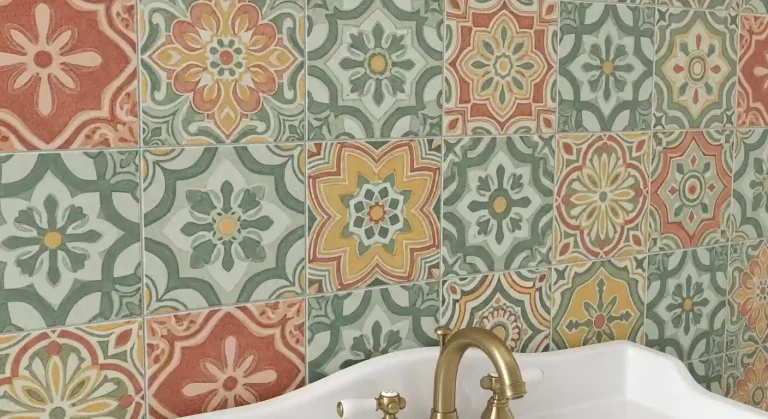 boho peel and stick bathroom tiles