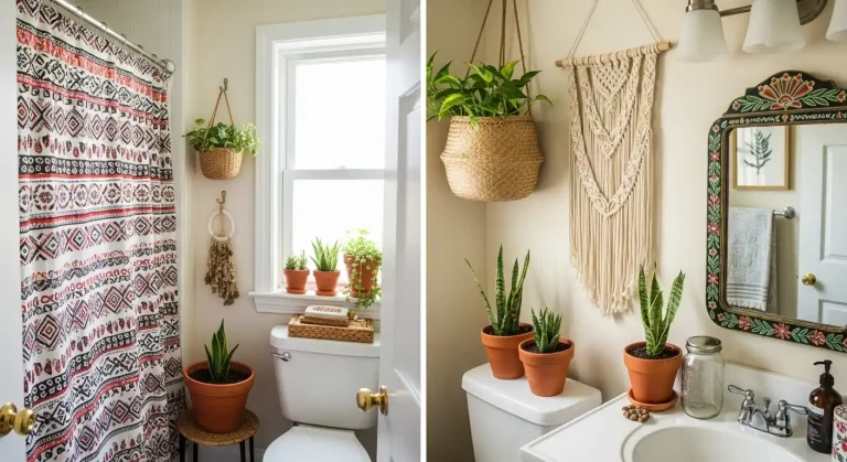 boho small bathroom budget ideas