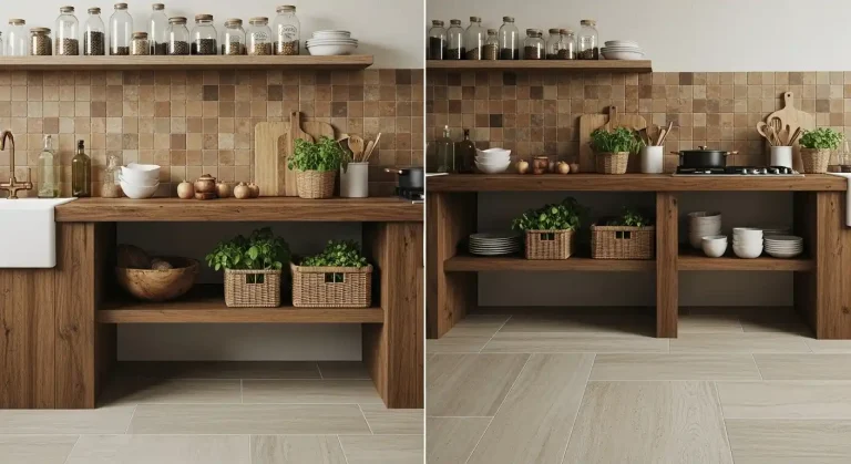 earthy boho kitchen tiles and textures