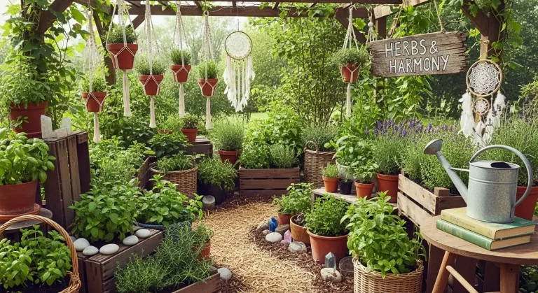 eco-conscious boho herb gardens