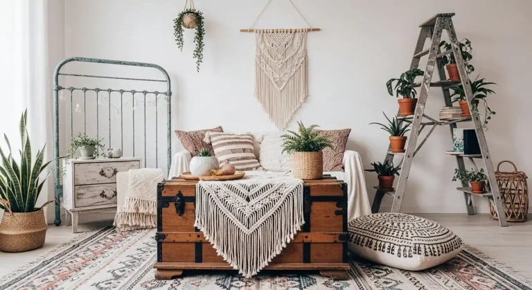 upcycled furniture ideas for boho spaces