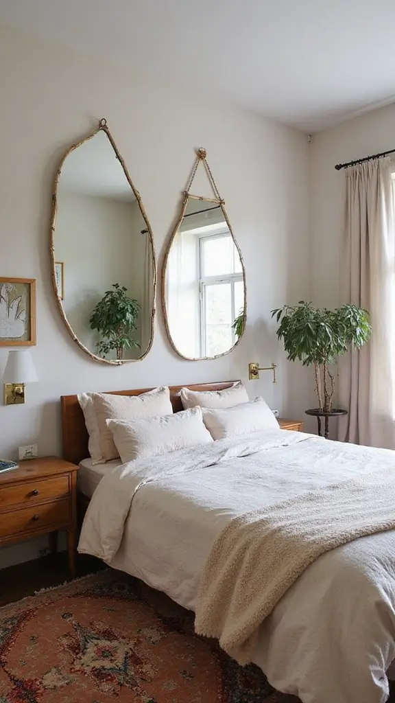 Colorful Boho Bedroom Ideas: 28 Playful Designs Bursting with Personality 20 Colorful Boho Bedroom Ideas: 28 Playful Designs Bursting with Personality - 18. Use of Mirrors