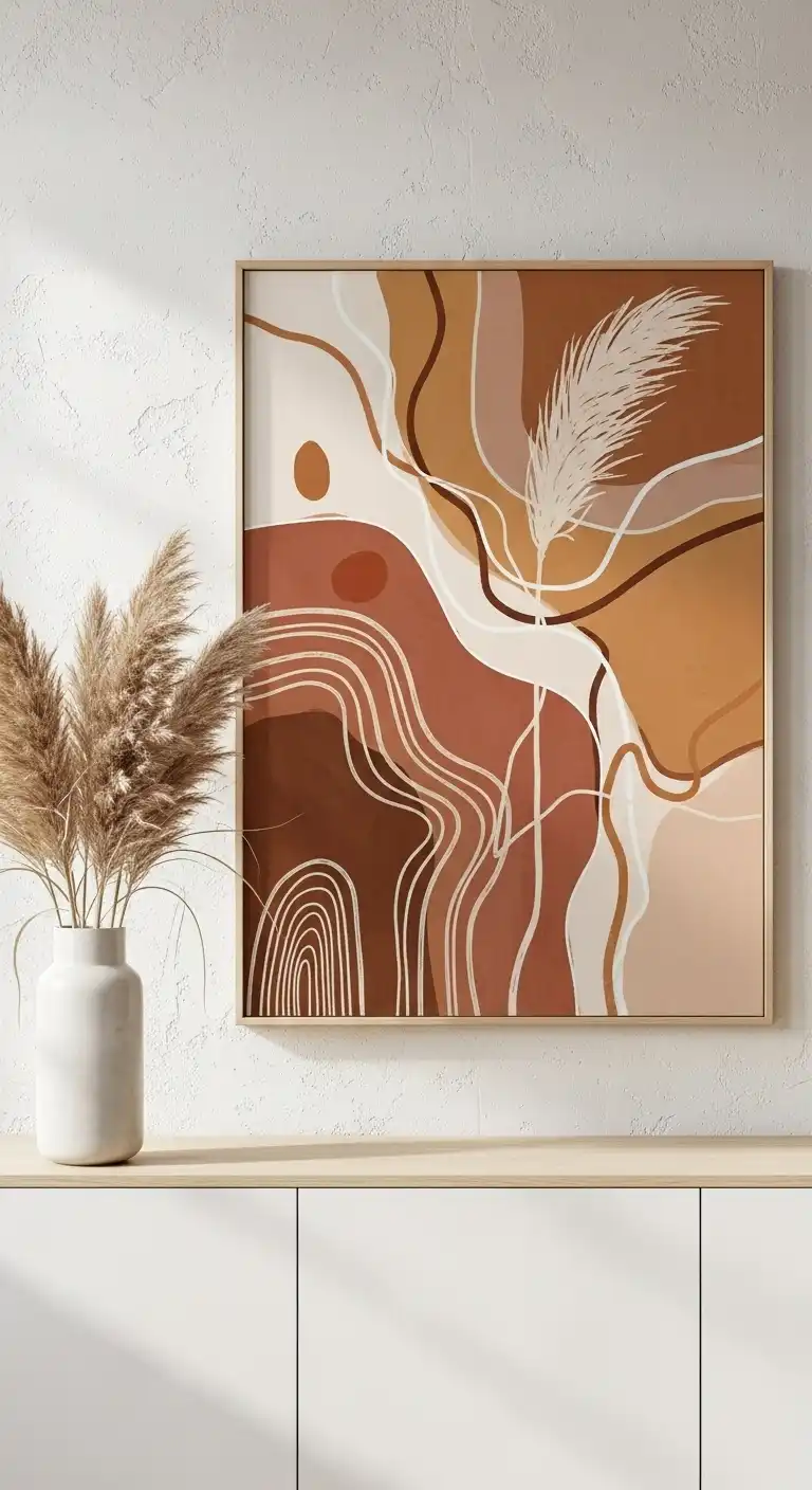 Inspiring Boho Abstract Wall Art Ideas for Your Home 12 10. Pampas Grass Arrangements