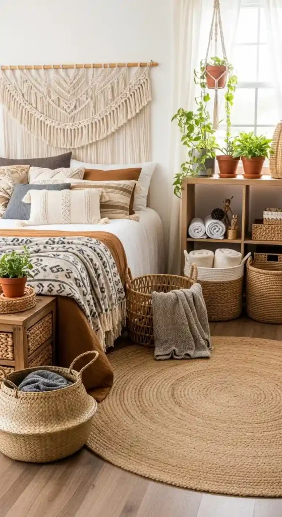 11. Introduce Woven Baskets for Storage