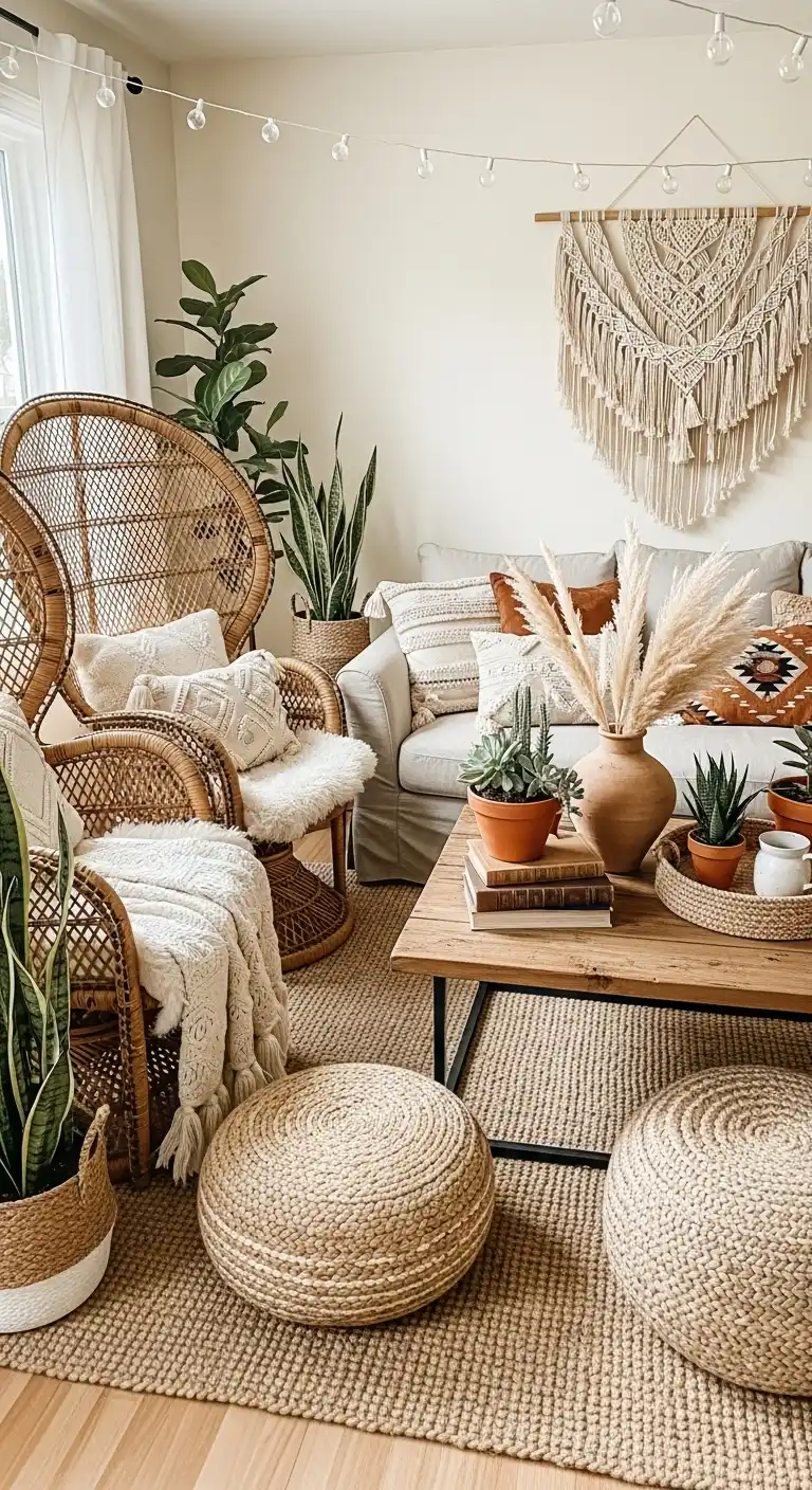 Boho and Rustic Decor Ideas to Create Cozy, Stylish Homes 13 11. Rattan and Wicker Chairs