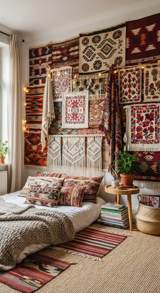 15. Display Global Textiles on Walls