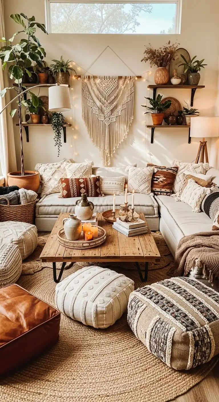 Boho and Rustic Decor Ideas to Create Cozy, Stylish Homes 18 16. Low Seating Lounges
