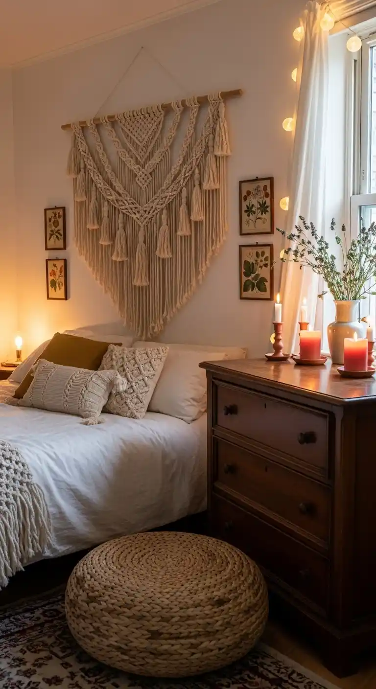 Cozy Boho Bedroom Ideas: 25 Warm and Inviting Styles You’ll Want to Copy 27 25. Vintage Boho Mix