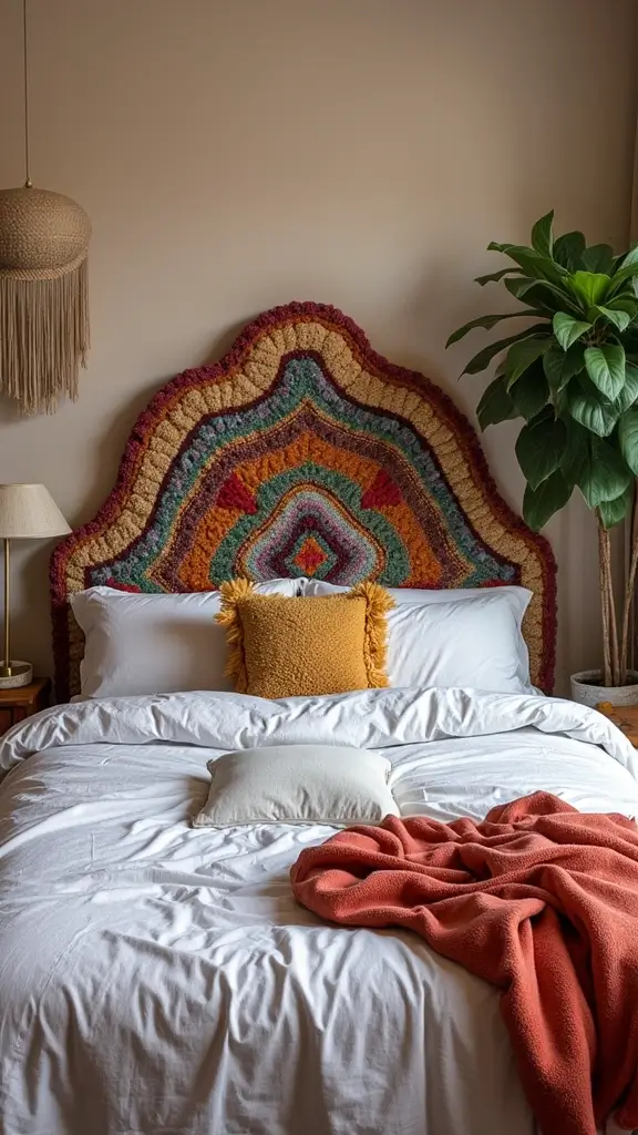 29 Small Boho Bedroom Ideas to Maximize Space in Style - 14. Statement Headboards