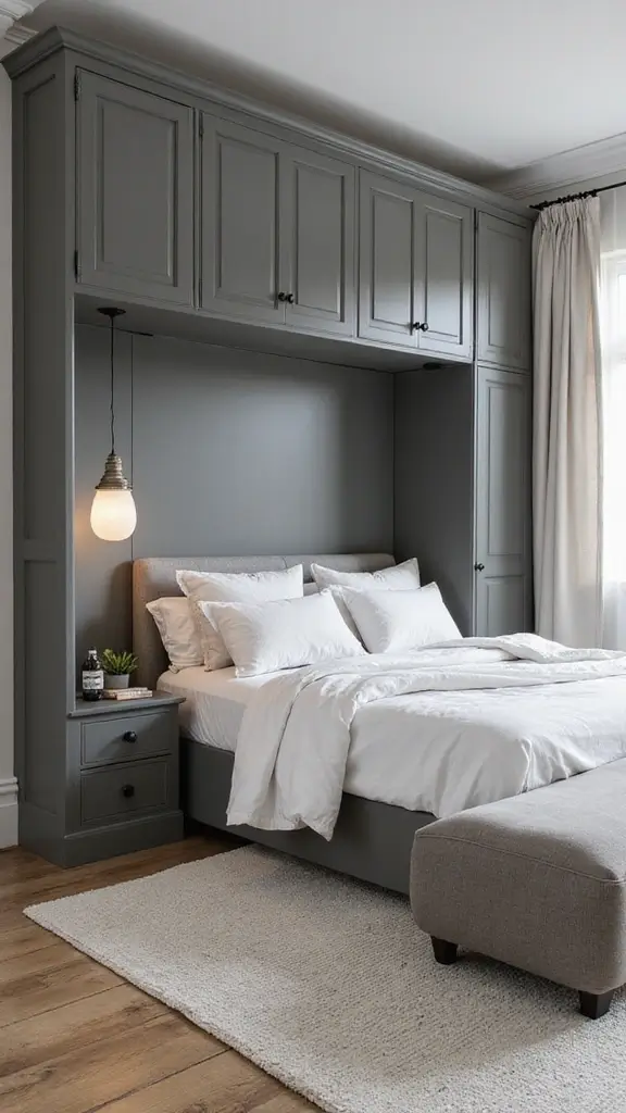 Grey Boho Bedroom Ideas: 29 Chic Neutrals with a Touch of Bohemian Flair 20 Grey Boho Bedroom Ideas: 29 Chic Neutrals with a Touch of Bohemian Flair - 19. Multi-functional Furniture