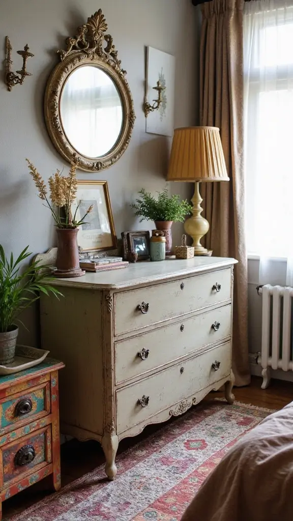 Boho Bedroom Decor Ideas: 21 Inspiring Ways to Bring Free-Spirited Style Home 5 Boho Bedroom Decor Ideas: 17 Inspiring Ways to Bring Free-Spirited Style Home - 3. Vintage Furniture Finds