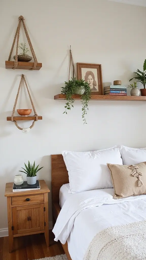 Boho Bedroom Decor Ideas: 21 Inspiring Ways to Bring Free-Spirited Style Home 19 Boho Bedroom Decor Ideas: 17 Inspiring Ways to Bring Free-Spirited Style Home - 17. Floating Elements