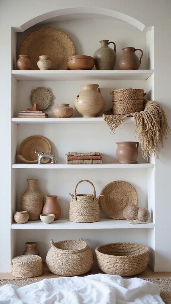 Grey Boho Bedroom Ideas: 29 Chic Neutrals with a Touch of Bohemian Flair 12 Grey Boho Bedroom Ideas: 29 Chic Neutrals with a Touch of Bohemian Flair - 11. Personal Touches with Travel Souvenirs