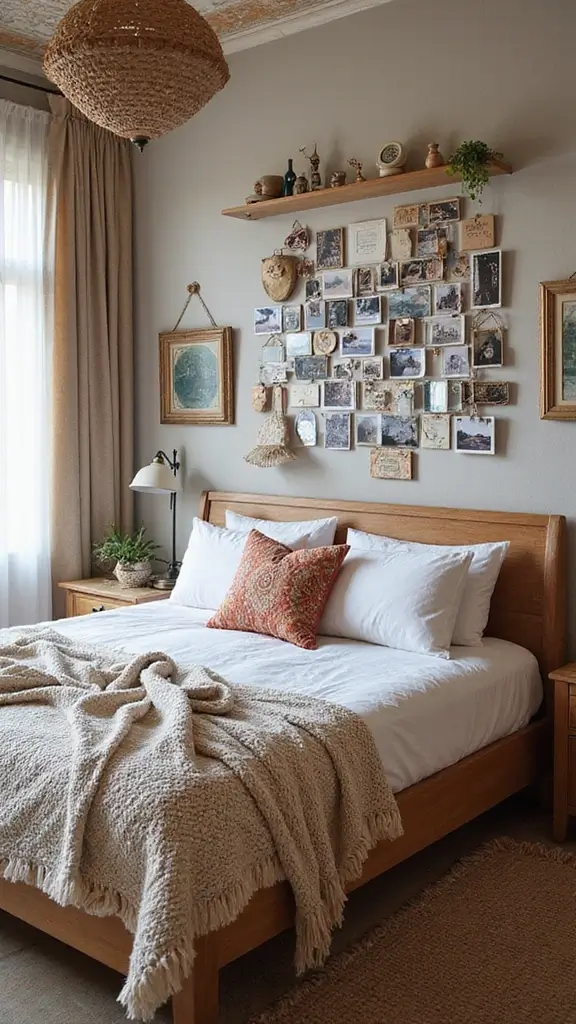 Colorful Boho Bedroom Ideas: 28 Playful Designs Bursting with Personality 28 Colorful Boho Bedroom Ideas: 28 Playful Designs Bursting with Personality - 26. Personal Touches and Souvenirs